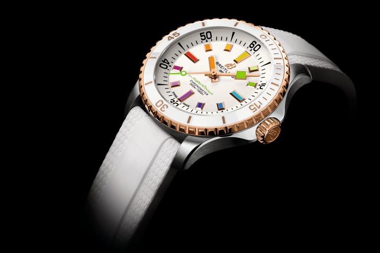 Fake-Breitling-Superocean-Automatic-36_rainbow-dial_Ref.-U17377211A1S1