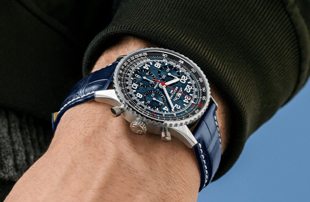 Breitling Navitimer Cosmonaute replica watch on wrist